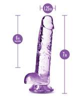 Naturally Yours Crystalline Dildo 7in - Amethyst