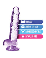 Naturally Yours Crystalline Dildo 7in - Amethyst