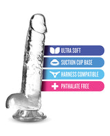 Naturally Yours Crystalline Dildo 7in - Diamond