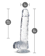 Naturally Yours Crystalline Dildo 6in - Diamond