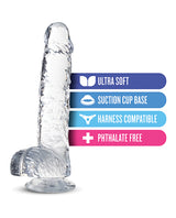 Naturally Yours Crystalline Dildo 6in - Diamond