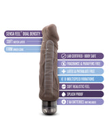 Au Naturel Home Wrecker Vibrating Dildo 9.5in - Chocolate