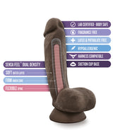 Au Naturel Jerome Dildo 8.75in - Chocolate