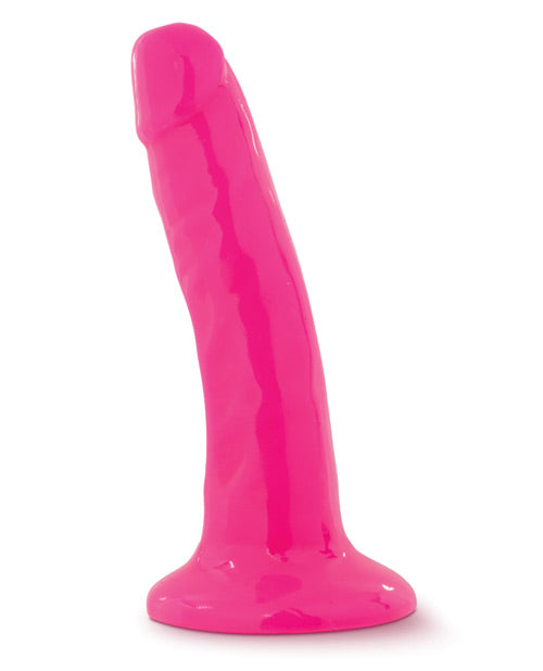 Neo Dual Density Dildo 6in - Neon Pink