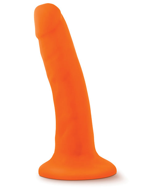 Neo Dual Density Dildo 6in - Neon Orange