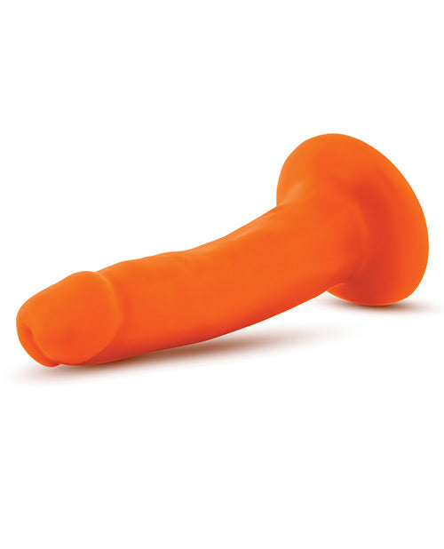 Neo Dual Density Dildo 6in - Neon Orange