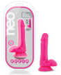 Blush Neo 6" Dual Density Cock w/Balls - Neon Pink