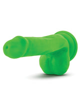 Neo Dual Density Dildo with Balls 6in - Neon Green