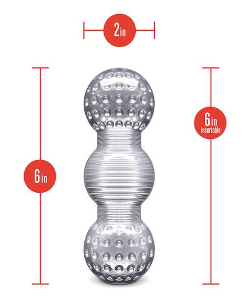 Rize Feelz Dual End Masturbator - Clear
