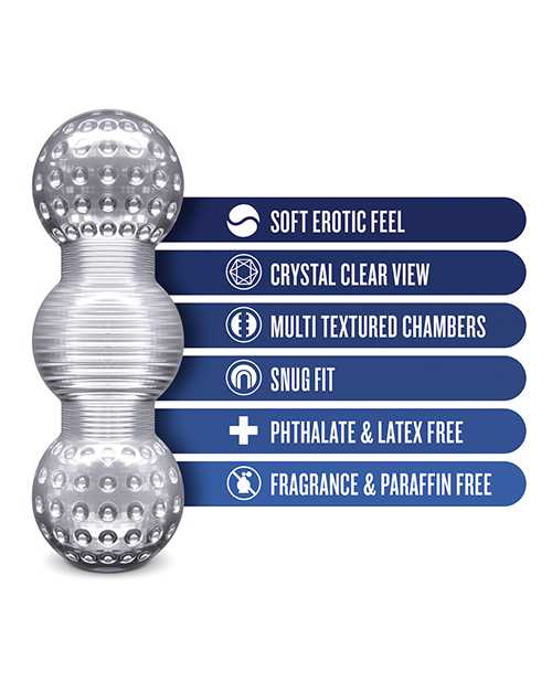 Rize Feelz Dual End Masturbator - Clear