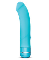 Luxe Beau Vibrating Silicone Dildo 8.5in - Blue