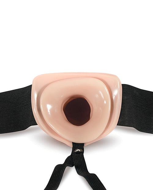 Dr. Skin Silver Collection Hollow Strap-On with Dildo 7in - Vanilla