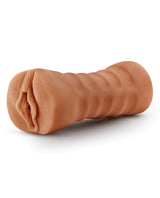 M for Men Sofia Vibrating Masturbator with Bullet - Pussy - Caramel