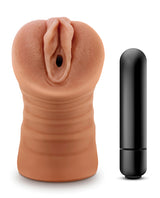 M for Men Julieta Vibrating Masturbator with Bullet - Pussy - Caramel