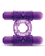 Play with Me Double Play Dual Vibrating Cock Ring - Purple