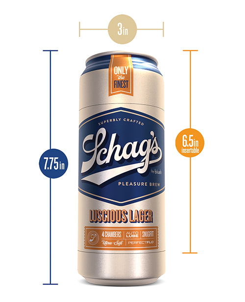 Schag`s Luscious Lager Beer Can Stroker - Frosted