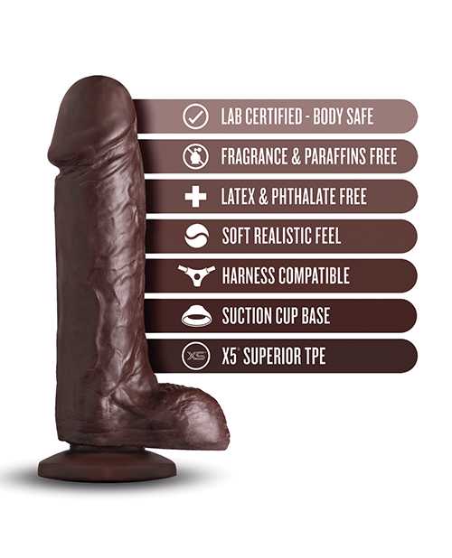 Coverboy The Movie Star Dildo 8in - Chocolate