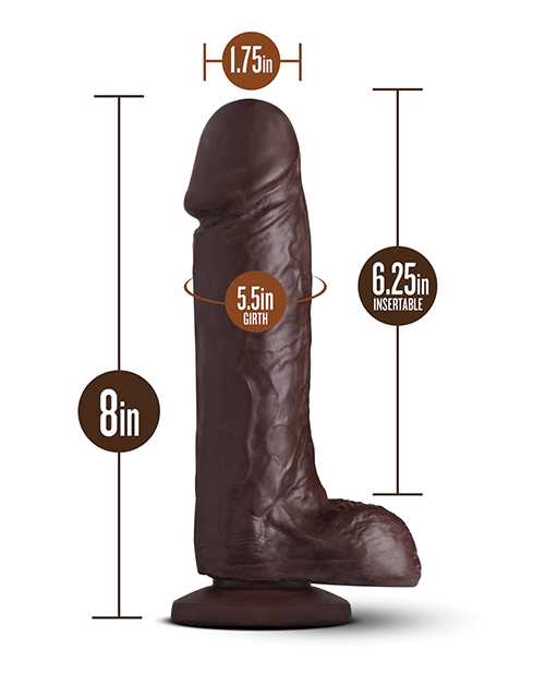 Coverboy The Movie Star Dildo 8in - Chocolate