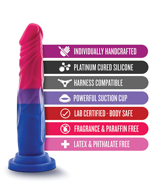 Avant Pride P8 Love Silicone Dildo 7.5in - Multicolor