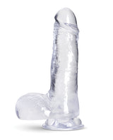 B Yours Plus Rock n` Roll Realistic Dildo with Balls 7.25in - Clear