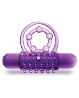 Play with Me The Player Vibrating Double Strap Cock Ring - Purple