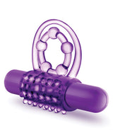 Play with Me The Player Vibrating Double Strap Cock Ring - Purple