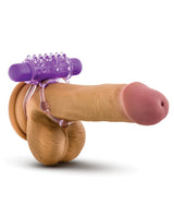 Play with Me The Player Vibrating Double Strap Cock Ring - Purple
