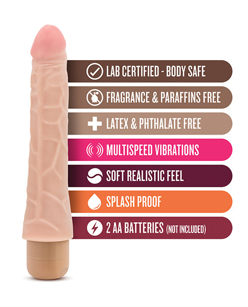 X5 Plus Mambo Vibe Vibrating Dildo 8in - Vanilla