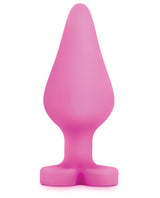 Play with Me Naughty Candy Heart Be Mine Silicone Butt Plug - Pink