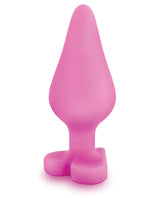 Play with Me Naughty Candy Heart Be Mine Silicone Butt Plug - Pink