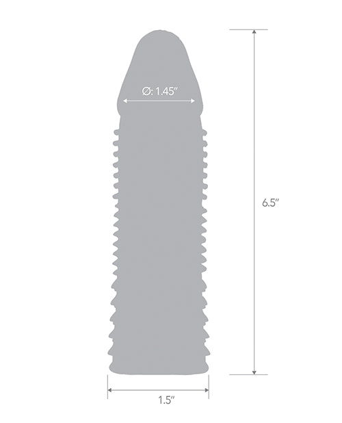 Blue Line Triple Sensation Penis Enhancing Sleeve Extension 6.5in - Smoke