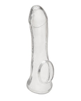 Blue Line Transparent Penis Enhancing Sleeve Extension 6.25in - Clear