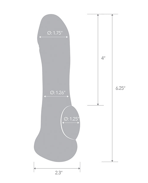 Blue Line Transparent Penis Enhancing Sleeve Extension 6.25in - Clear