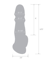 Blue Line Girthy Penis Enhancing Sleeve Extension 6.75in - Clear