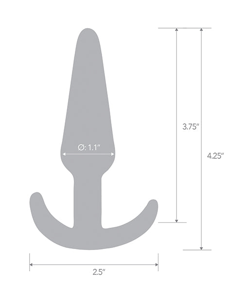 Blue Line Slim Tapered Butt Plug 4.25in - Blue