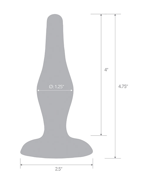Blue Line Easy Insertion Anal Plug 4.75in - Blue