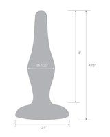 Blue Line Easy Insertion Anal Plug 4.75in - Blue