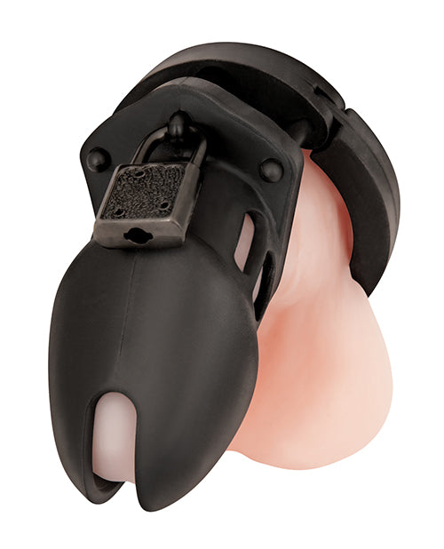 Silicone Chastity Cage - Black