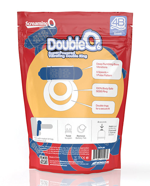 Screaming O 4B DoubleO 6 Couples Ring - Blueberry