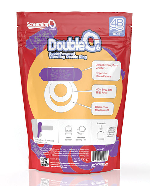 Screaming O 4B DoubleO 6 Couples Ring - Grape