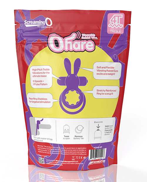 Screaming O 4T Ohare Vibrating Cock Ring - Grape