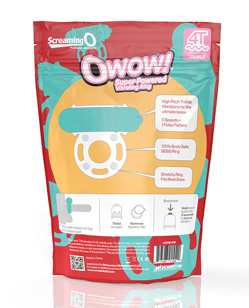 Screaming O 4T O Wow Vibrating Ring - Kiwi