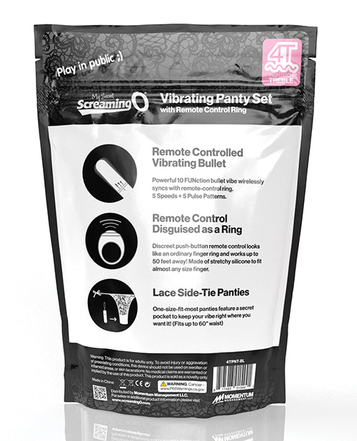 Screaming O My Secret 4T Panty Vibe with Remote Control - Black