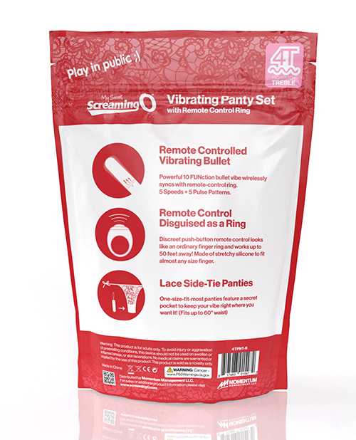 Screaming O My Secret 4T Panty Vibe with Remote Control - Red