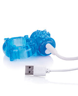 Charged BigO Rechargeable Vibrating Cock Ring - Blue