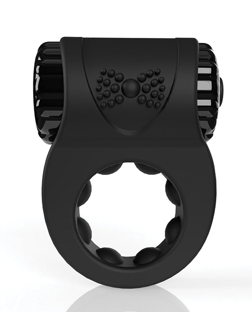 Charged BigO Ritz Rechargeable Vibrating Cock Ring - Black