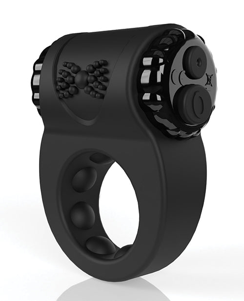 Charged BigO Ritz Rechargeable Vibrating Cock Ring - Black