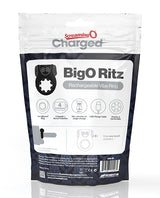Charged BigO Ritz Rechargeable Vibrating Cock Ring - Black