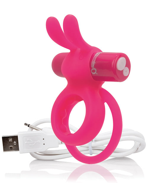 Charged Ohare Rechargeable Silicone Rabbit Cock Ring - Pink