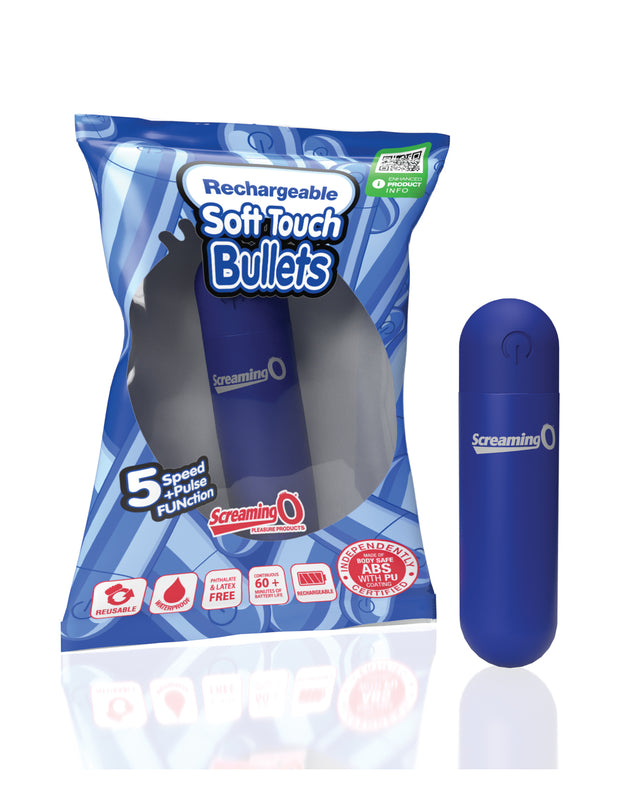 Screaming O Soft Touch Rechargeable Bullets - Blue